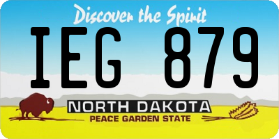 ND license plate IEG879