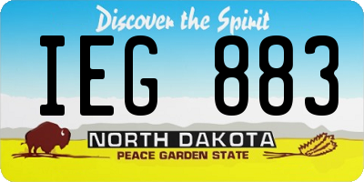ND license plate IEG883