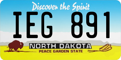 ND license plate IEG891