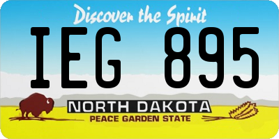 ND license plate IEG895