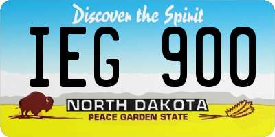 ND license plate IEG900