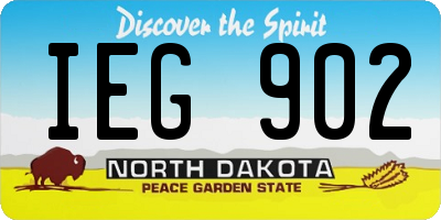 ND license plate IEG902