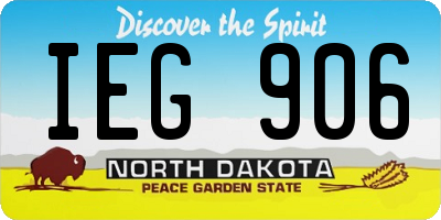 ND license plate IEG906