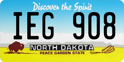 ND license plate IEG908