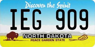 ND license plate IEG909