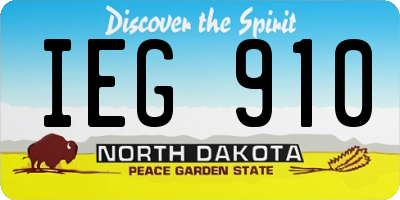 ND license plate IEG910