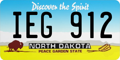 ND license plate IEG912