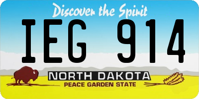 ND license plate IEG914