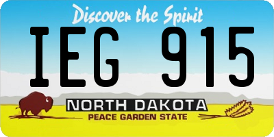 ND license plate IEG915