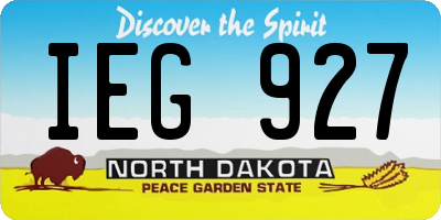 ND license plate IEG927