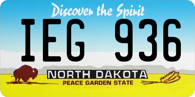 ND license plate IEG936