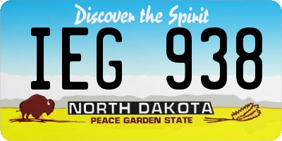 ND license plate IEG938