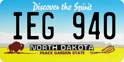 ND license plate IEG940