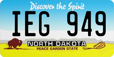 ND license plate IEG949