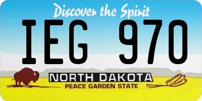 ND license plate IEG970