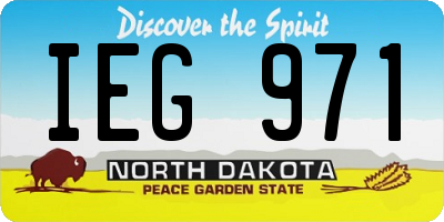 ND license plate IEG971