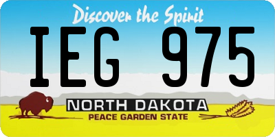 ND license plate IEG975