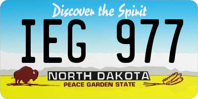 ND license plate IEG977