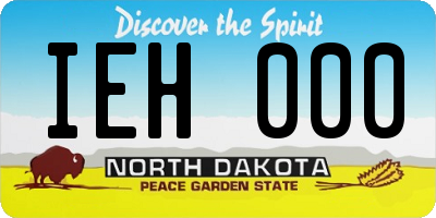 ND license plate IEH000
