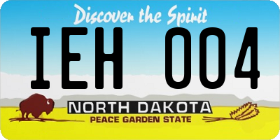 ND license plate IEH004