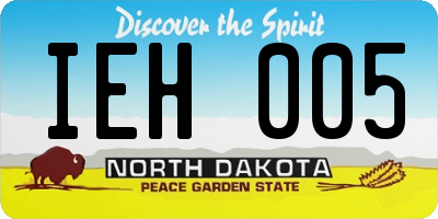 ND license plate IEH005