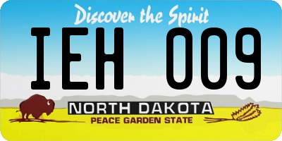 ND license plate IEH009