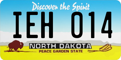 ND license plate IEH014