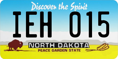 ND license plate IEH015