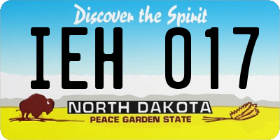 ND license plate IEH017