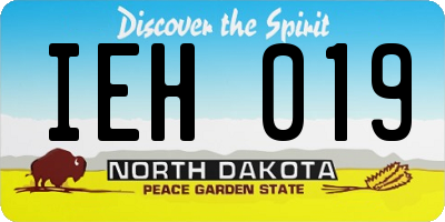 ND license plate IEH019