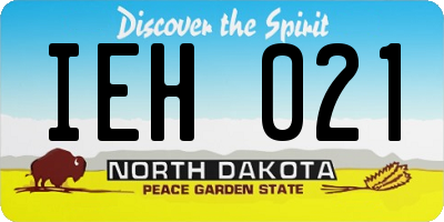 ND license plate IEH021