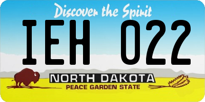 ND license plate IEH022