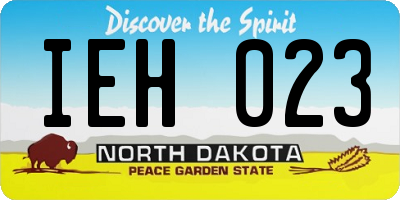 ND license plate IEH023