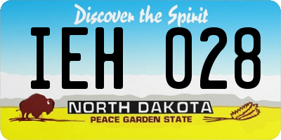 ND license plate IEH028