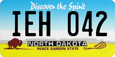 ND license plate IEH042