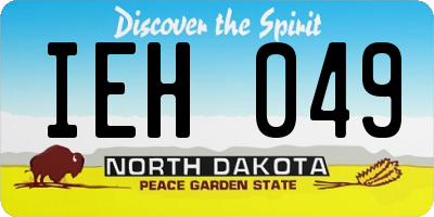 ND license plate IEH049
