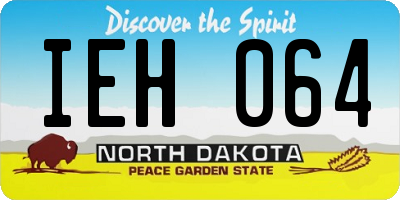 ND license plate IEH064