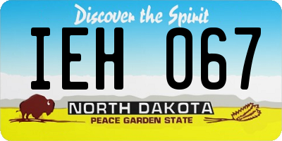 ND license plate IEH067