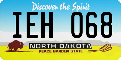 ND license plate IEH068