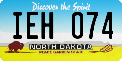 ND license plate IEH074