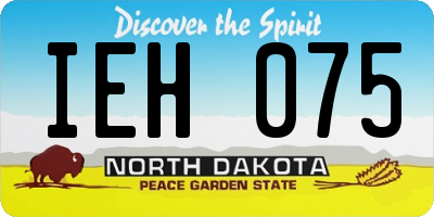 ND license plate IEH075
