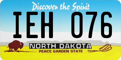 ND license plate IEH076