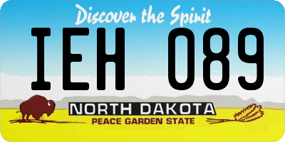 ND license plate IEH089