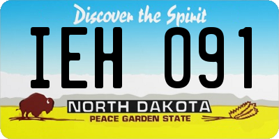 ND license plate IEH091
