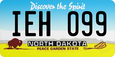 ND license plate IEH099