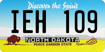 ND license plate IEH109