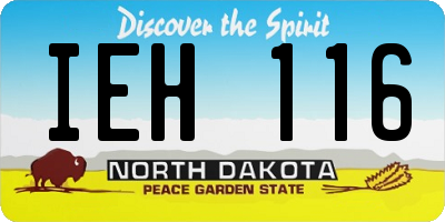 ND license plate IEH116