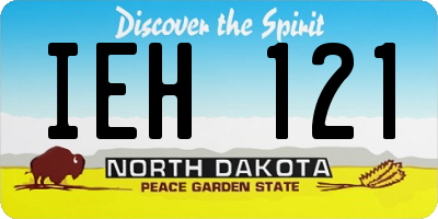 ND license plate IEH121