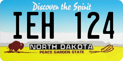 ND license plate IEH124