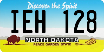 ND license plate IEH128